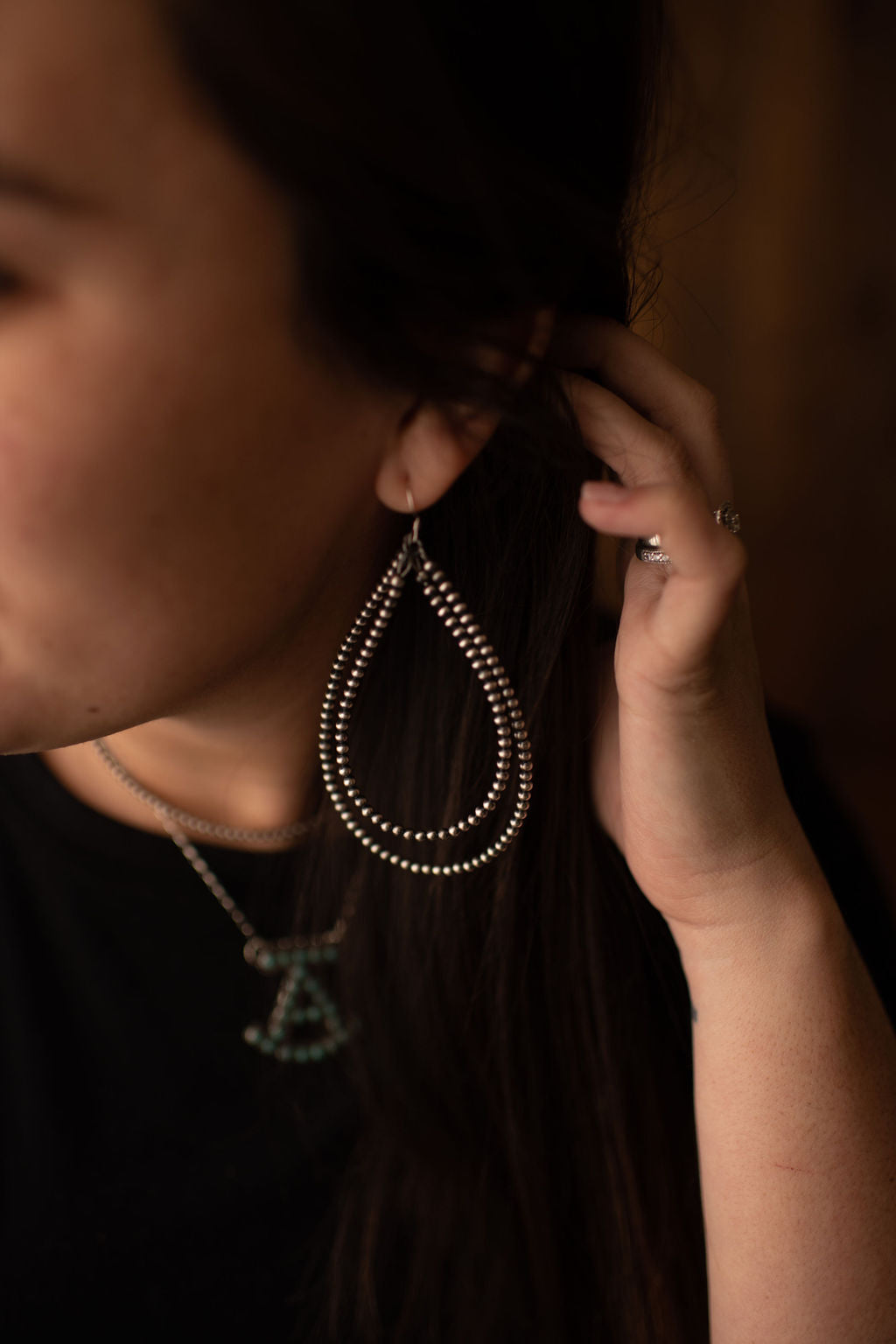 The Eastland Navajo Pearl Earrings